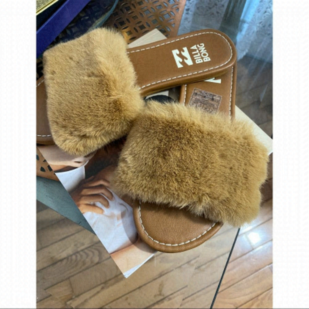 billaBong furocious furry sliders sandal sz US6 - Picture 3 of 10